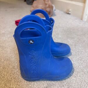 CROCS Kids Vibrant Blue Rain Boots